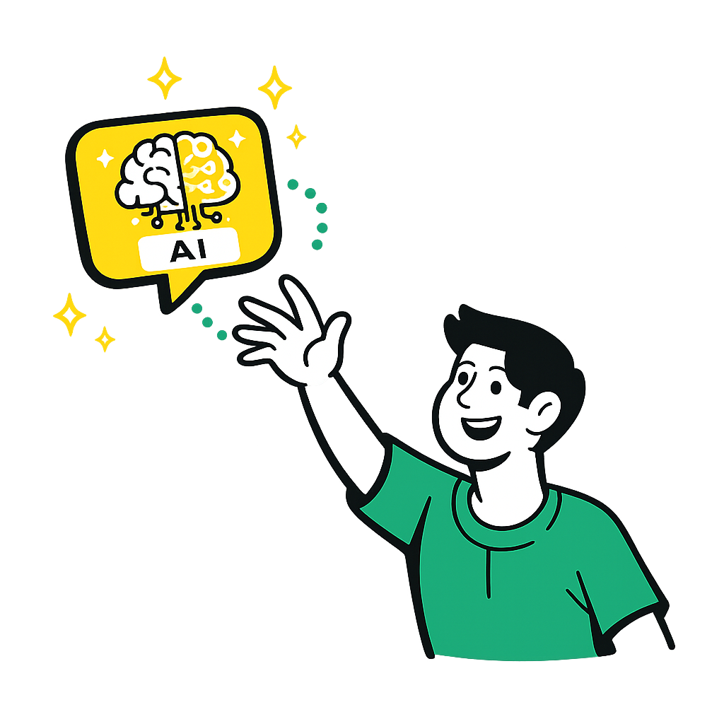 AI vállalati tudásmodul illusztráció